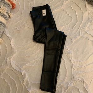 New Loft faux leather zip up leggings 2 Tall
